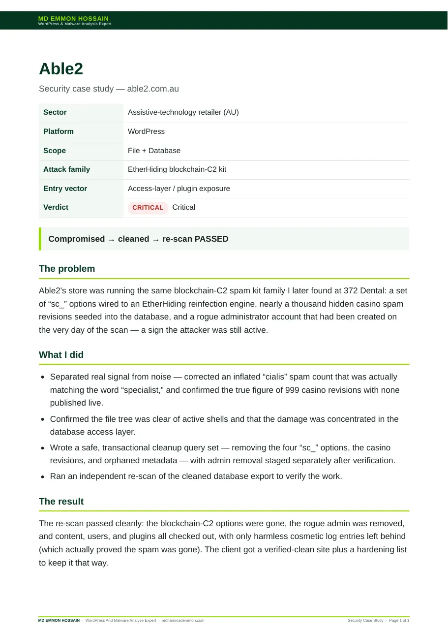 Able2 — website screenshot